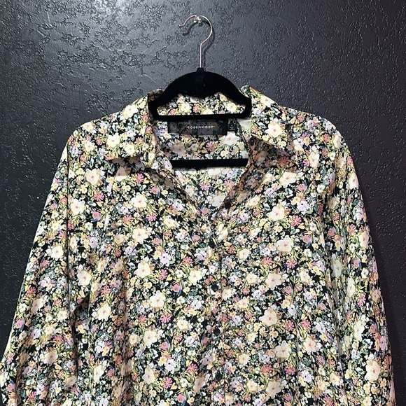 Code X Mode Multicolor Floral Print Button Front Dress Size Small w/ Pockets - Picture 4 of 10